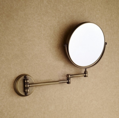 antique bronze wall mounted mirror makeup magnifying mirror brass 3X 1X Mirror Double Sides dual faces [Make-up mirror-3637|]