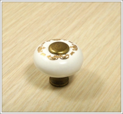 Ceramic wardrobe drawer cabinet handle and knobs(D:1'')