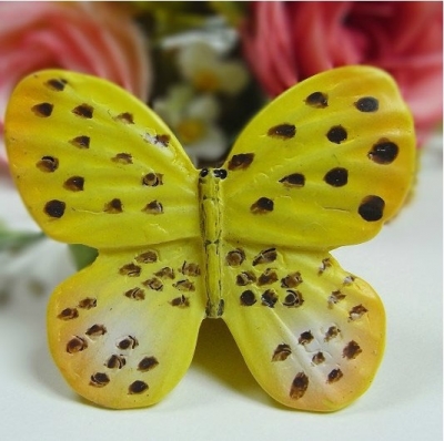 Colorful Beautiful Resin Butterfly Cabinet Cupboard Drawer Knob Pulls Handle MBS006-4