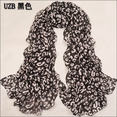 Scarf female summer silk scarf beach towel velvet chiffon air conditioning cape leopard print scarf autumn and winter