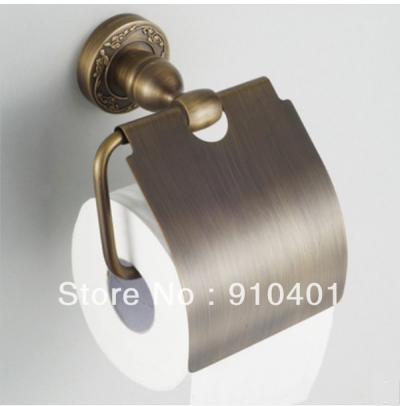 Wholesale And Retail Promotion Flower Carved Antique Bronze Wall Mounted Toilet Tissue Paper Holder Wall Mount