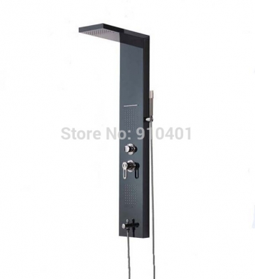 Wholesale And Retail Promotion NEW Brass Shower Column Massage Jets Single Handle Tub Mixer Tap W/Hand Shower