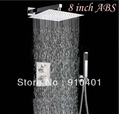 Wholesale And Retail Promotion NEW Wall Mounted Thermostatic 8" Rain Shower Head Shower Valve With Hand Shower