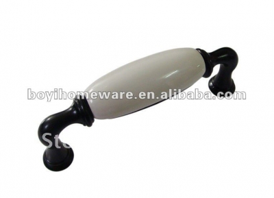 ceramic drawer handle dresser knob wholesale and retail shipping discount 50pcs /lot J0-BK