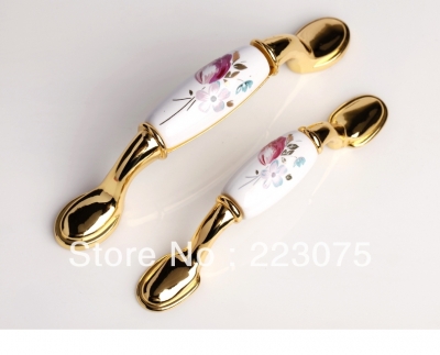 -76mm tulip gold handle and knobs / drawer pull /furniture hardware handle / door pull C:76mm