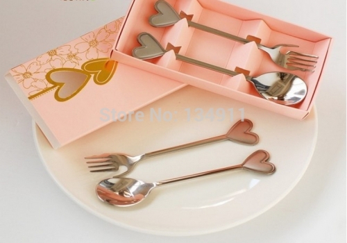 2pcs in set Cutlery Stainless Steel Spoon and Fork Kitchen Dining & Bar Creative Practical Gifts Food Flatware Sets Tableware