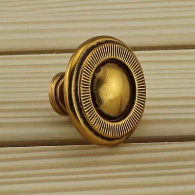 Button shaped European copper archaize single hole furniture handle Classical drawer/closet knobs Chinese&European style pull