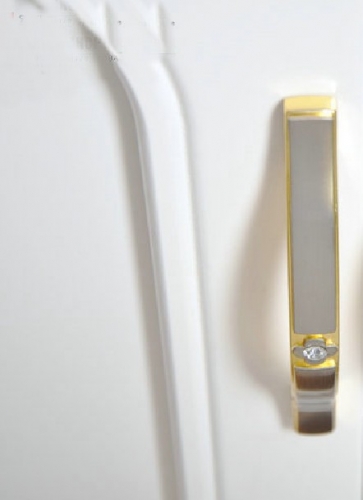 Crystal Glisten Cabinet Wardrobe Cupboard Drawer Door Knob Pulls Handles Gold 96mm 3.78" MBS239-3