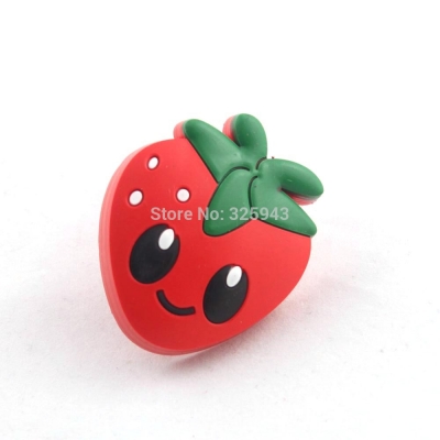 Strawberry rubber drawer knob sepcial for Kids furniture Cabinet drawer Pull knobs & Handle [Cartoon pull-166|]