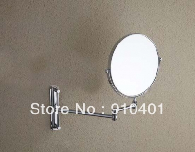 Wholesale And Retail Brass Beauty Wall Mounted Bathroom Double Side Magnifying Makeup Mirror Adjustable Height