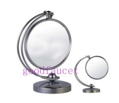 Wholesale And Retail Deck Mounted 3X 1X Cordless Vanity MakeUp Mirror Desktop Double 360 Swivel Bathroom Mirror