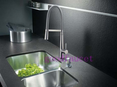 Wholesale And Retail NEW Chrome Brass Kitchen Sink Spring Pull Out Faucet Single Lever Sink Vessel Mixer Tap