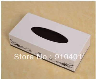 Wholesale And Retail Promotion Bathroom Modern Square Plastic Waterproof Deck Mounted Tissue Paper Box White