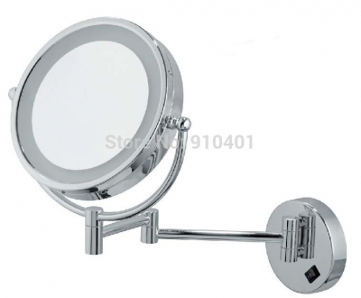 Wholesale And Retail Promotion Luxury LED Light Makeup Cosmetic Mirror Manifying Foldable Wall Mounted Mirror