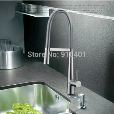 Wholesale And Retail Promotion NEW Chrome Brass Deck Mounted Kitchen Faucet Single Handle Vessel Sink Mixer Tap