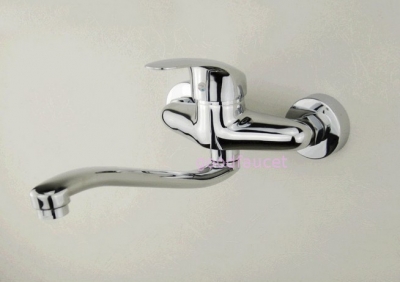 Wholesale And Retail Promotion NEW Wall Mounted Chrome Brass Kitchen Sink Faucet Swivel Spout Vessel Mixer Tap