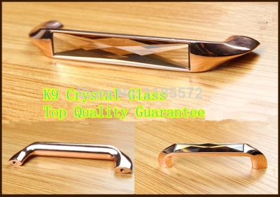 96mm Hot Selling K9 Crystal Glass Funiture Handles and Knobs for cupboard kitchen Cabinet bedroom dresser drawer