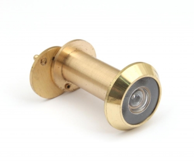 Brass Plated Door Viewer with cover satin chrome color spy hole home hardware accessories door hardware