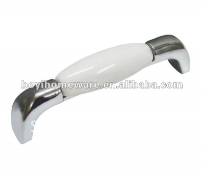 Silver zinc + white ceramic door knobs/ decorative door knob/ cupboard handles/ wardrobe knob/ cabinet handles 50pcs/lot AP0-PC