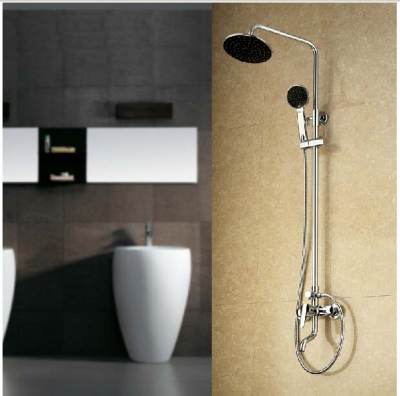 Wholesale And Retail Polished Chrome Rain Shower Faucet Bathroom Tub Mixer Tap With Hand Shower Unit