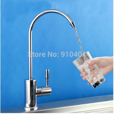 Wholesale And Retail Promotion Chrome Bathroom Vessel Sink Kitchen Faucet Pure Water Faucet Tap Swivel Spout