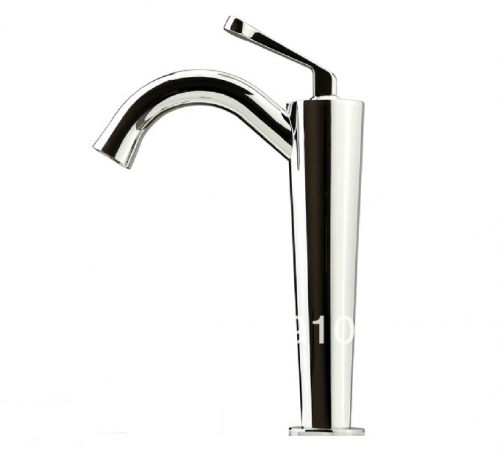 Wholesale And Retail Promotion NEW Chrome Brass Bathroom Basin Faucet Deck Mounted Single Handle Sink Mixer Tap