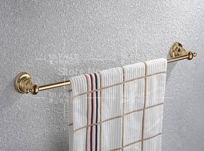 Wholesale And Retail Promotion NEW Modern Golden Brass Bathroom Towel Rack Holder Single Towel Bar Wall Mounted