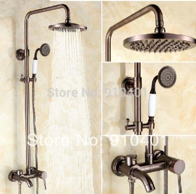 Wholesale And Retail Promotion NEW Oil Rubbed Bronze Rain Shower Fauce Set Tub Mixer Tap Single Handle Shower
