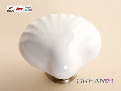 47mm White shell Ceramic knob / country style/ DRAWER Pull KNOB Handle