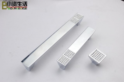 96mm crystal drawer pull/ drawer handle, Clear Crystal dresser pull handle / furniture pull, C: 96mm,L: 115mm