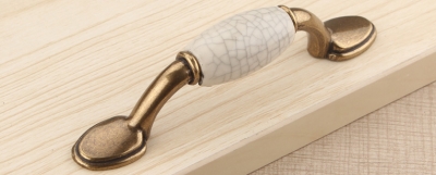 Crack Ceramics Cabinet Wardrobe Cupboard Knob Drawer Door Pulls Handles 76mm 2.99" MBS364-2 [Handles&Knobs-375|]