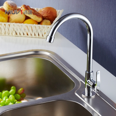 Kitchen basin faucet,Chrome plated single handle faucet,cold Basin faucet