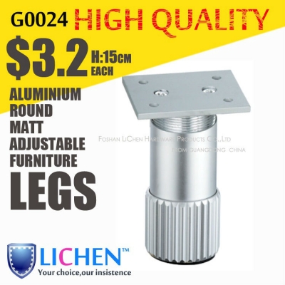 Round Aluminium alloy legs Height 15cm adjustable furniture Legs&Cabinet Legs(4 pieces/lot) LICHEN sofa feet B0024-150