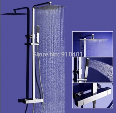 Wholesale And Retail Promotion Luxury Thermostatic Valve Rain Shower Faucet Set Shower Column With Hand Shower