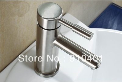 Wholesale And Retail Promotion Modern Brushed Nickel Bathroom Basin Faucet Deck Mounted Vessel Sink Mixer Tap