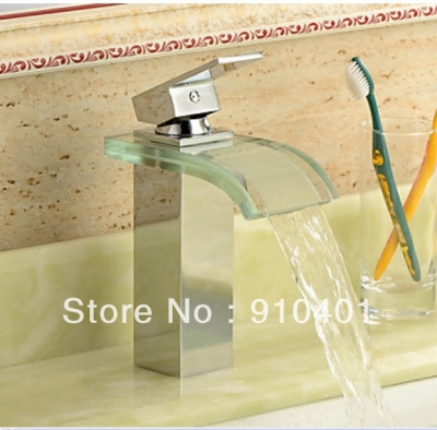 Wholesale And Retail Promotion NEW Design Waterfall Bathroom Faucet Single Lever Chrome Brass Basin Mixer Tap
