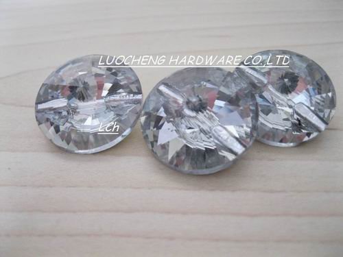 200PCS/LOT 20MM CLEAR GLASS BUTTONS  CRYSTAL BUTTONS SATELLITE SHAPE GLASS BUTTONS  HOLED BUTTONS