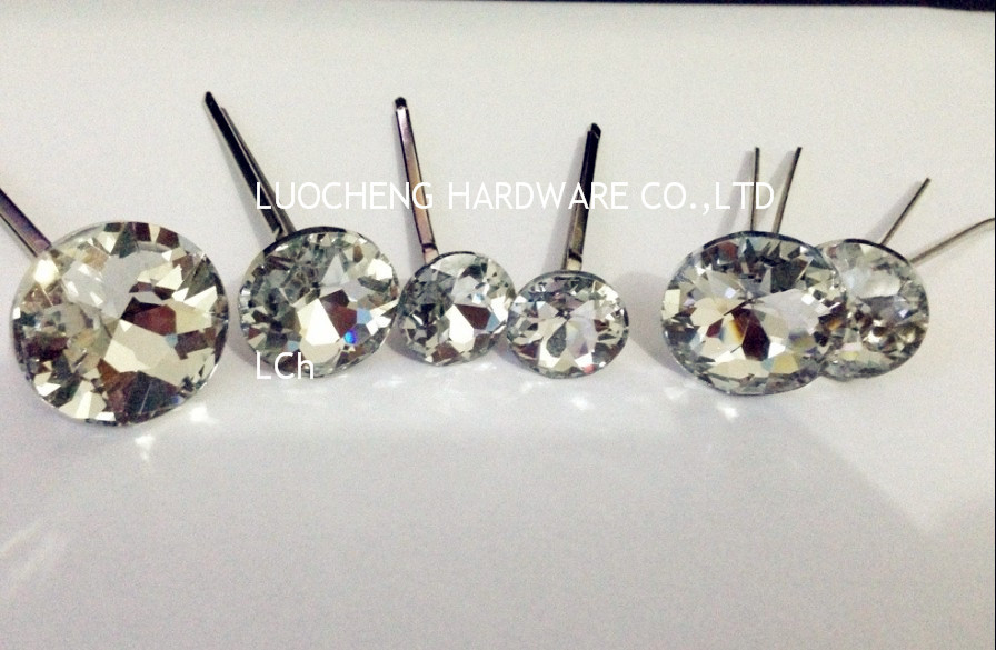 500PCS/LOT 20 MM CLEAR DIAMOND FLOWER BUTTONS WITH PRONK FOR  DECORATION FILEDS