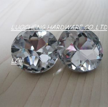 200PCS/LOT 30 MM GLASS BUTTONS DIAMOND FLOWER CRYSTAL BUTTONS FOR SOFA INDUSTRY OR OTHER DECORATION FILEDS