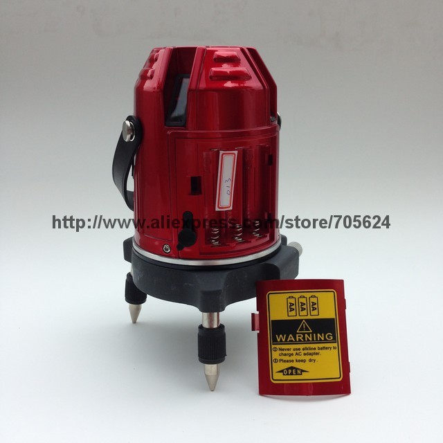 High quality fukuda 5 lines 1 point cross line laser, laser level red line for outdoor using with 1.2m Tripod