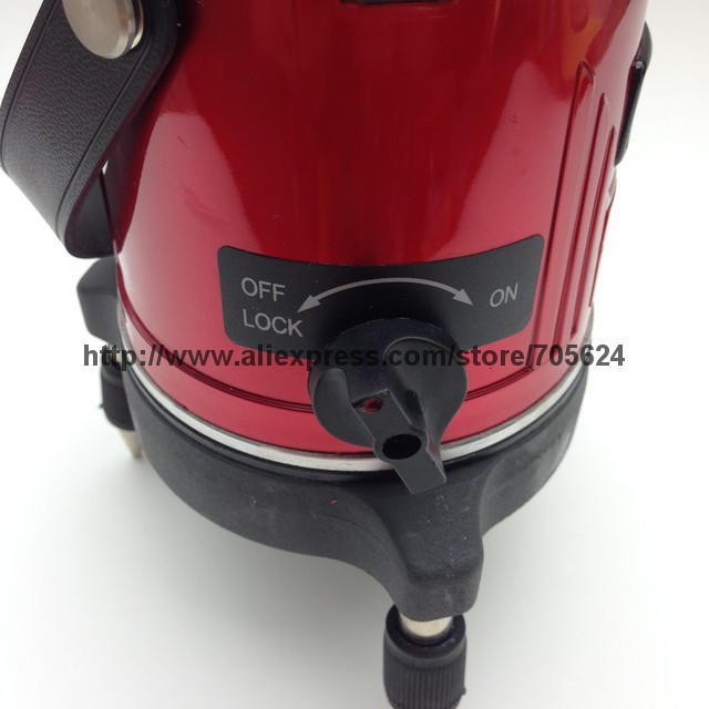 Red Fukuda rotating laser level, 5 lines 3 points RED outdoor using with euro plug floor leveler