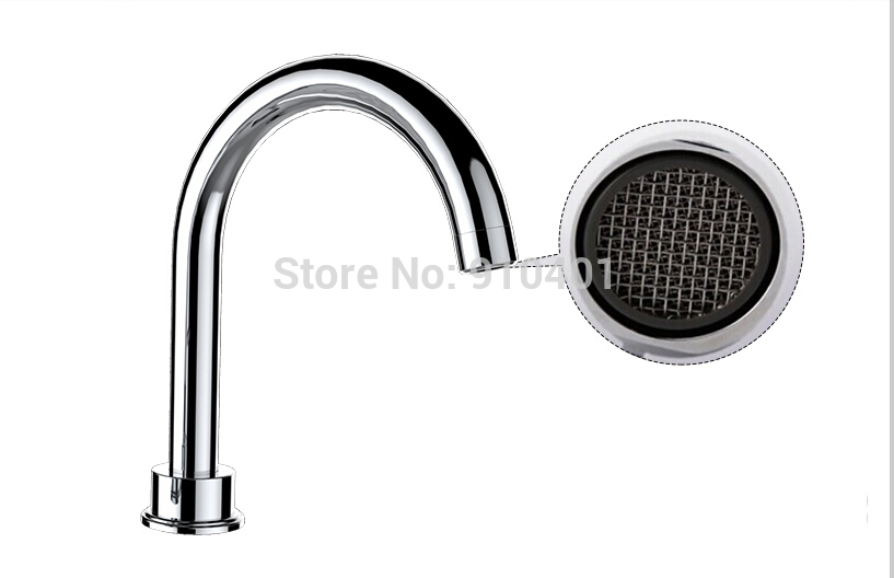 Wholesale And Retail Promotion Modern Deck Mounted Widespread Bathroom Tub Faucet With Hand Shower Mixer Tap