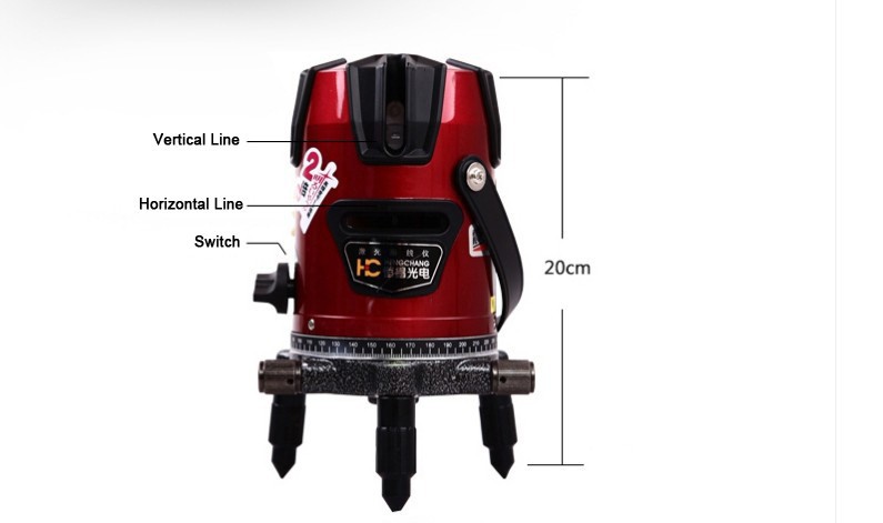 Free Shipping 8 lines(4V+4H) rotary laser level auto leveling laser level 8 lines outdoor using
