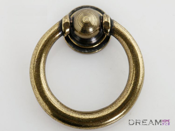 -European style furniture knob classical  zinc alloy pull bronze rings for cabinet or drawer  goods quality
