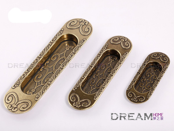 Europe&American style classical Slinding door handle zinc alloy antique pull for cupboard   Free shipping
