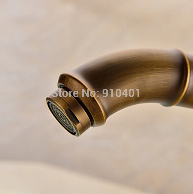 Wholesale And Retail Promotion Modern Antique Brass Bathroom Basin Faucet Bamboo Sink Mixer Tap Single Handle