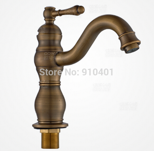 Wholesale And Retail Promotion Modern Antique Brass Bathroom Basin Faucet Single Handle Vanity Sink Mixer Tap