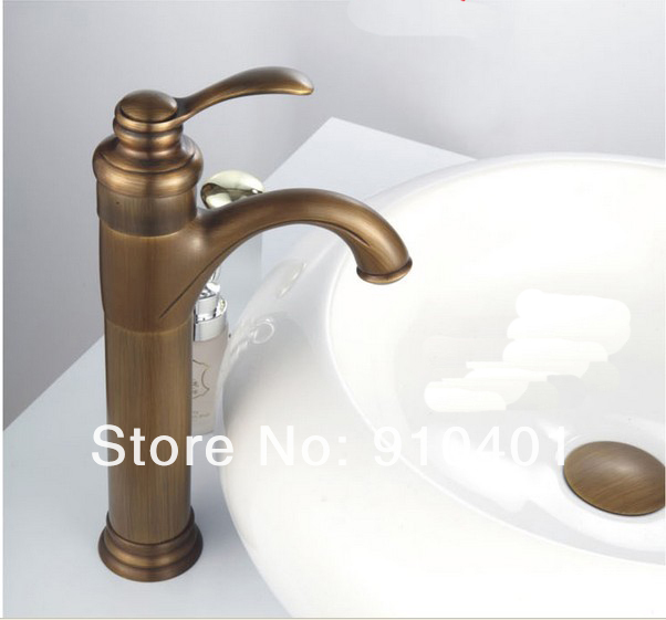 Wholesale And Retail Promotion Modern Antique Bronze Deck Mounted Bathroom Basin Faucet Single Handle Mixer Tap