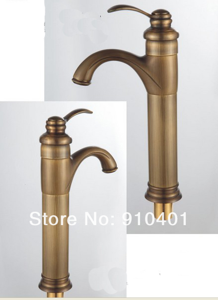 Wholesale And Retail Promotion Modern Antique Bronze Deck Mounted Bathroom Basin Faucet Single Handle Mixer Tap
