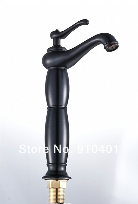 Wholesale And Retail Promotion  Oil Rubbed Bronze Tall Style Bathroom Basin Faucet Deck Mounted Single Handle